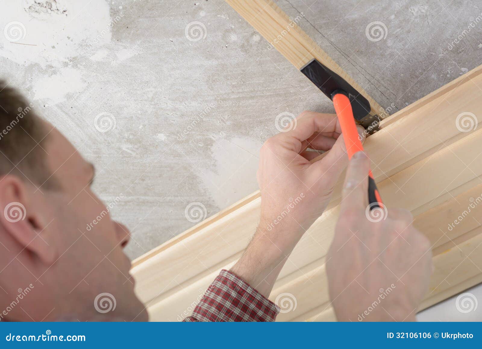 Wood Panelling The Ceiling Stock Photo Image Of Home 32106106