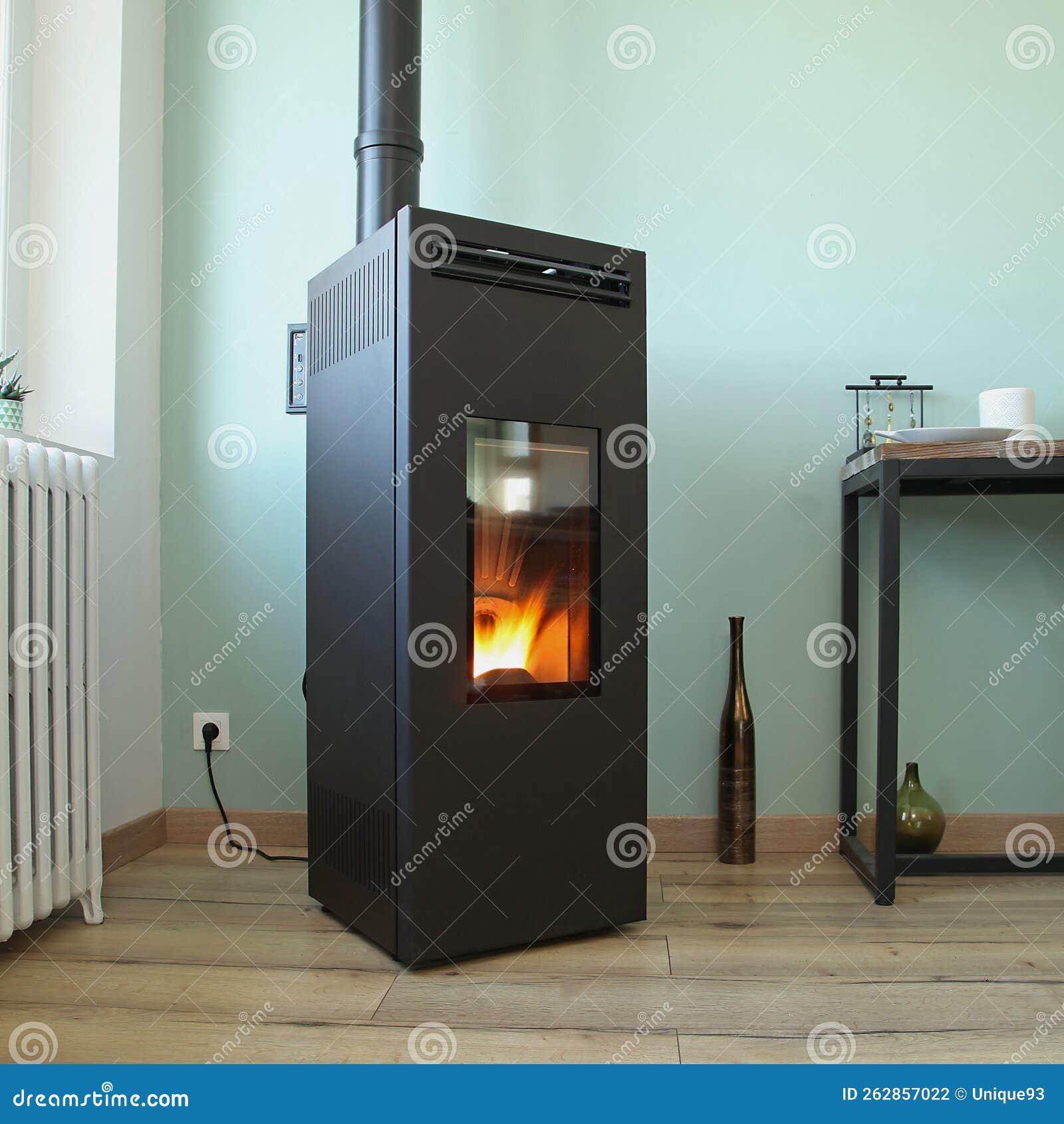 wood pellet stove as a heating supplement