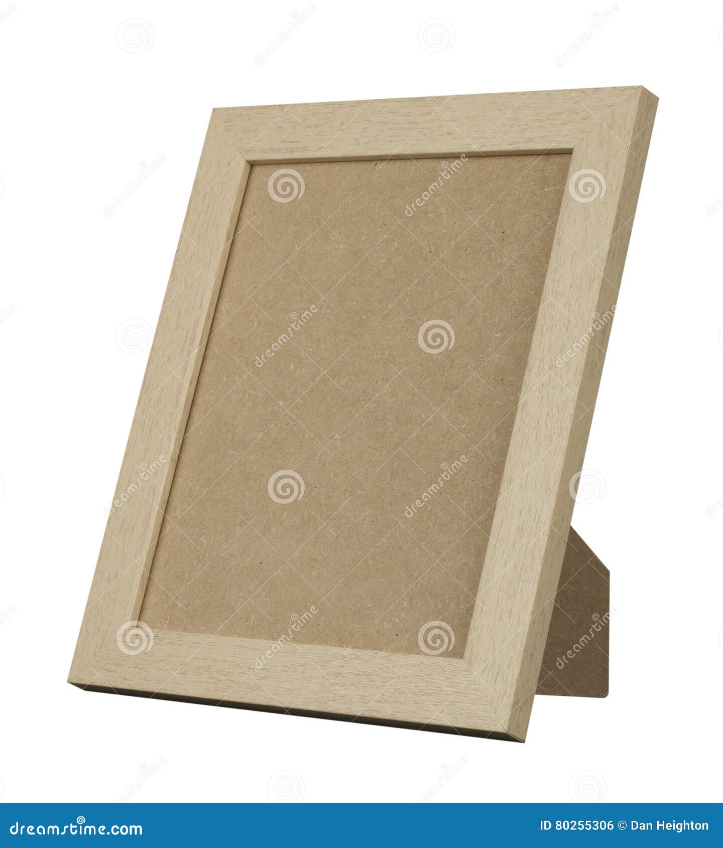 Wood Picture Frame Standing White Background Stock Photo Image of stand, isolated 80255306