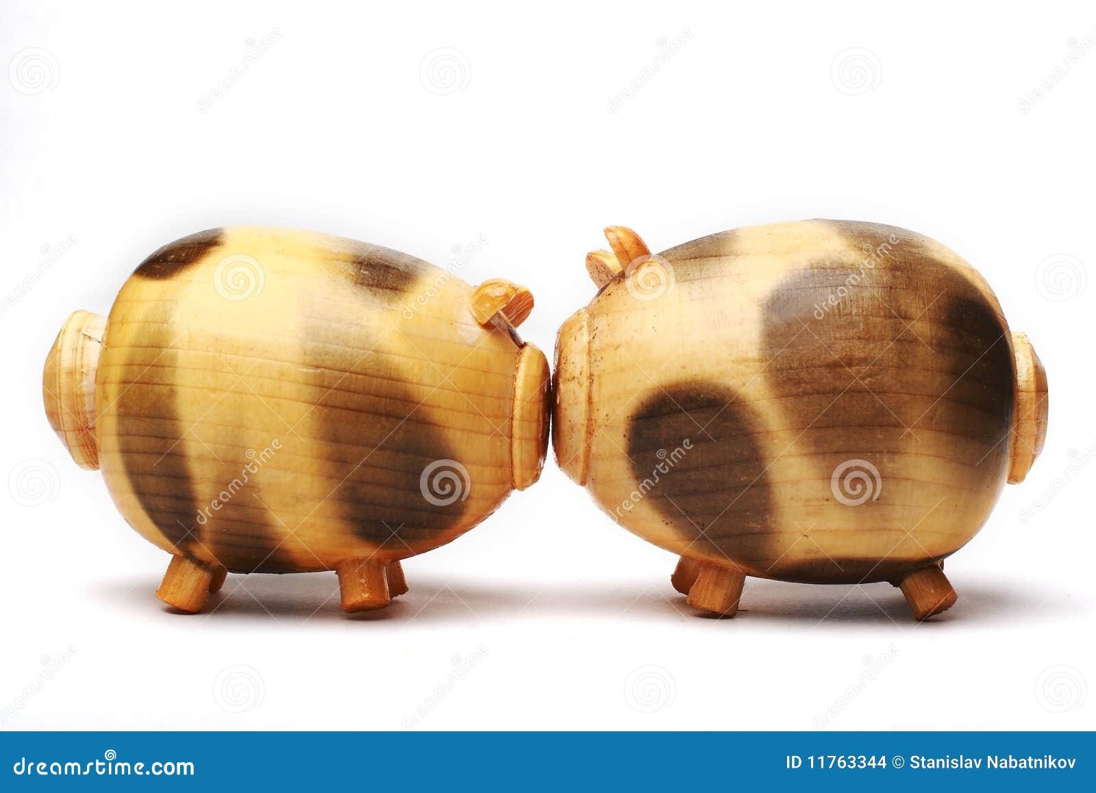 Wood pig stock photo. Image of round, brown, household 11763344