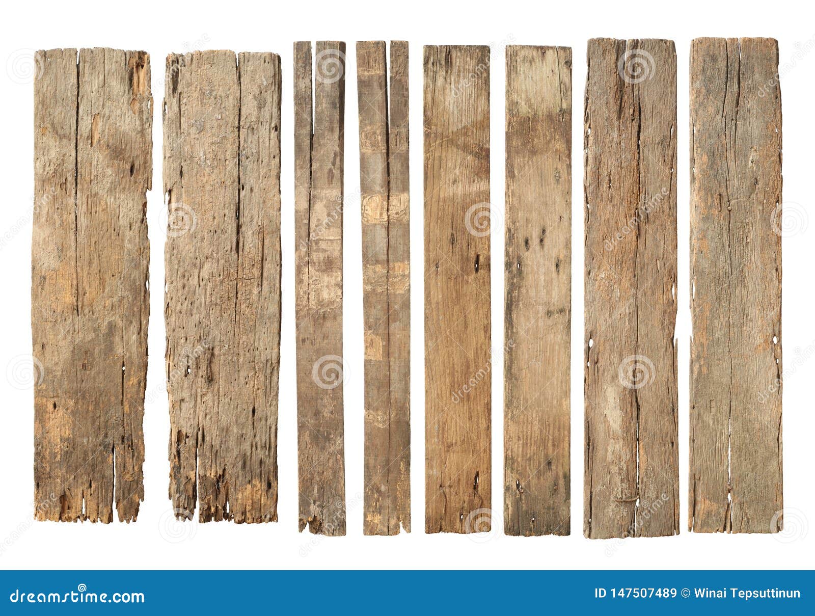 wood plank weathered damaged set