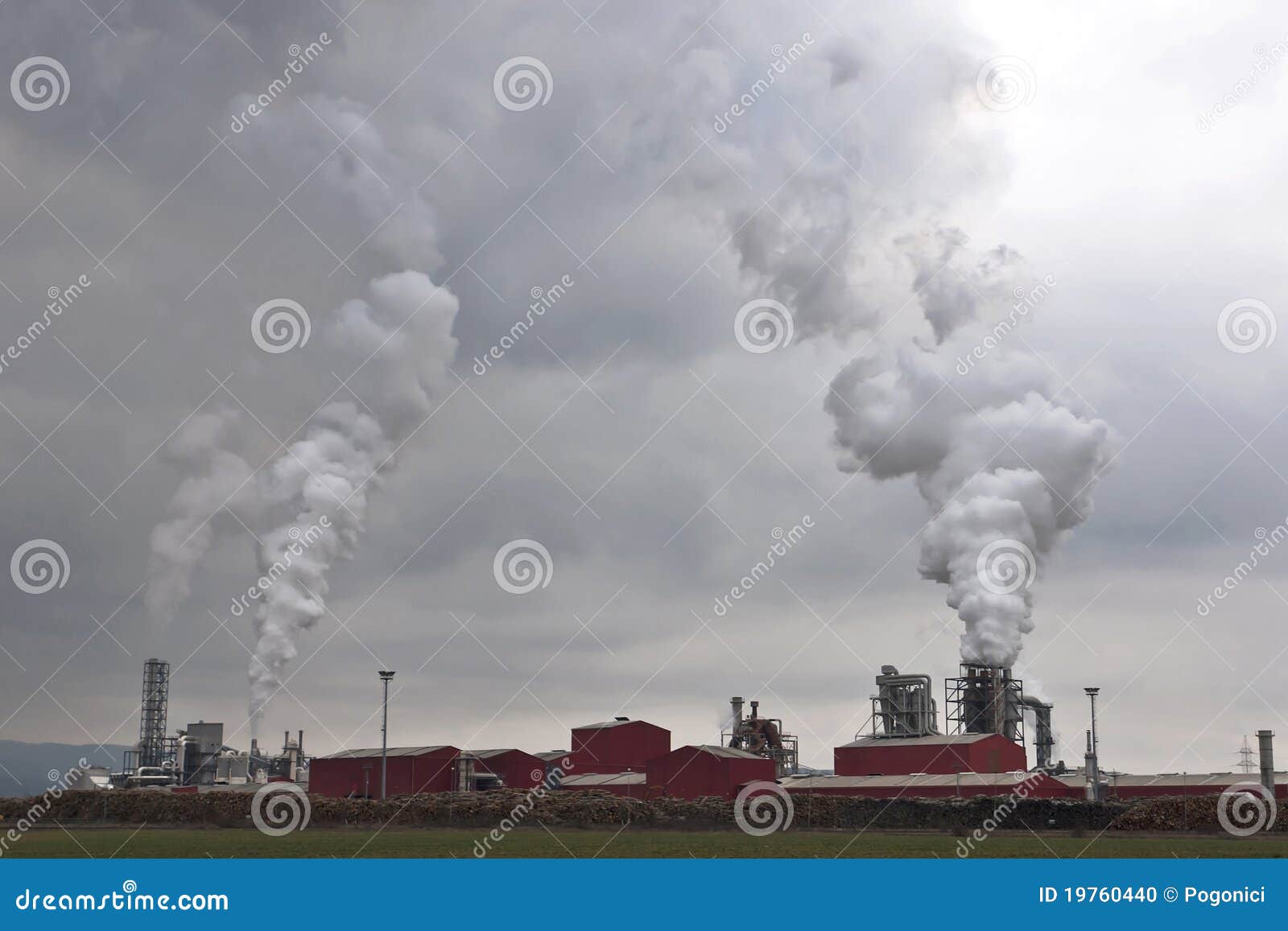 Wood Processing Factory Pollution Stock Photo Image of atmosphere
