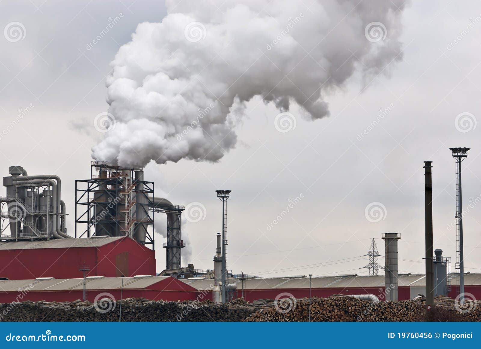 Wood Processing Factory Pollution Stock Photo Image of forest