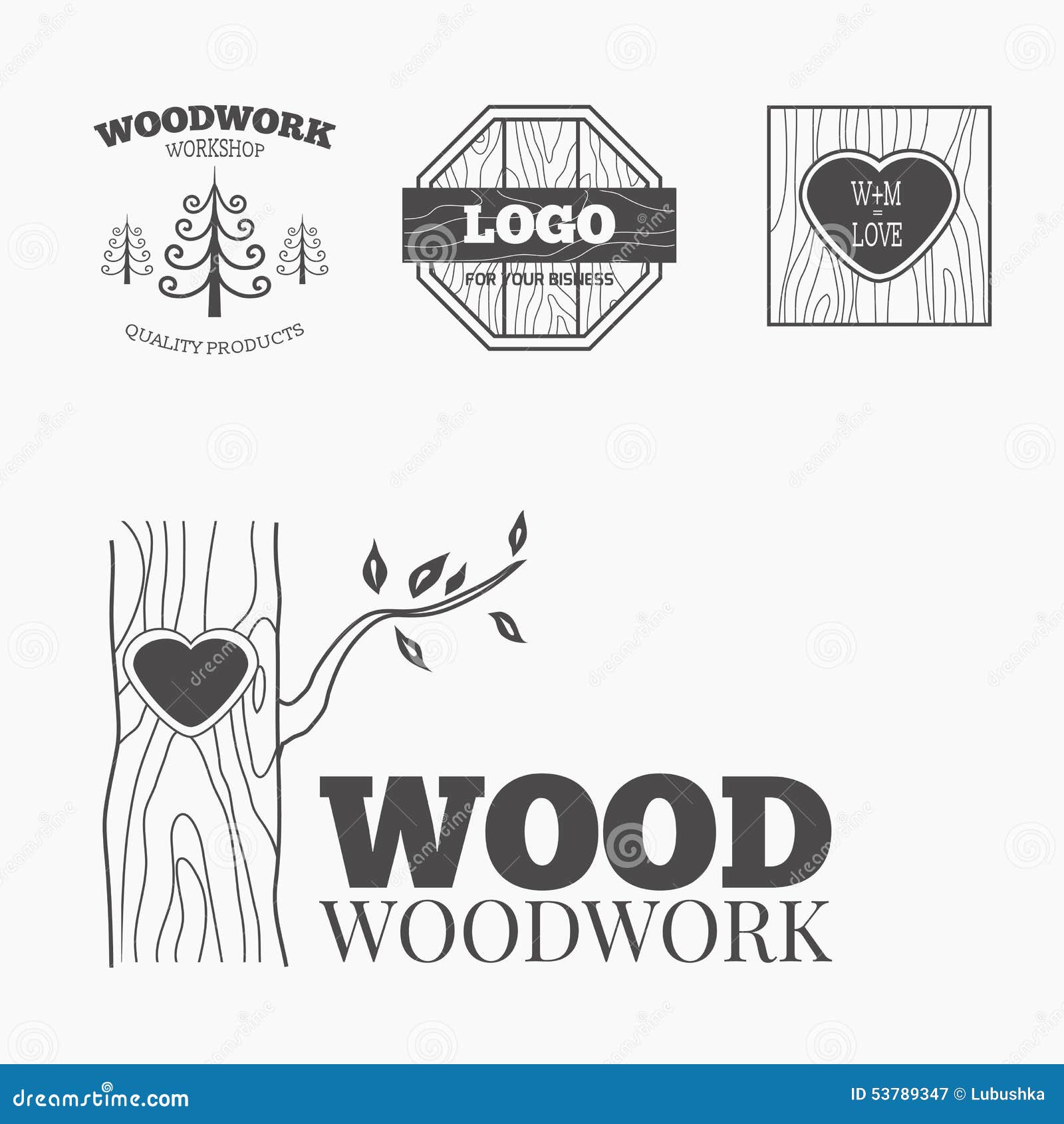 Wood products logo vector stock vector. Image of badge ...