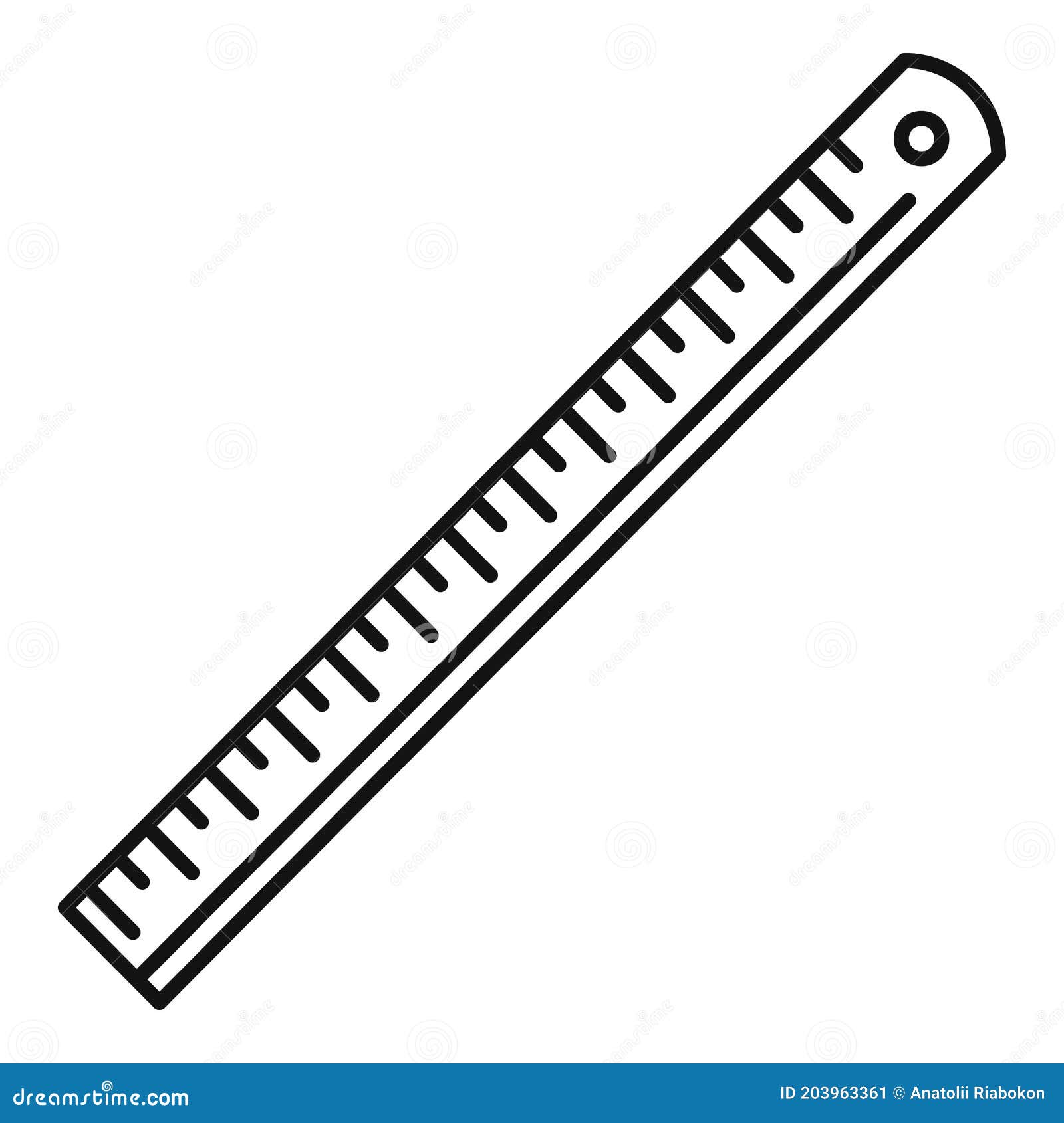 Architect wood ruler icon cartoon project Vector Image