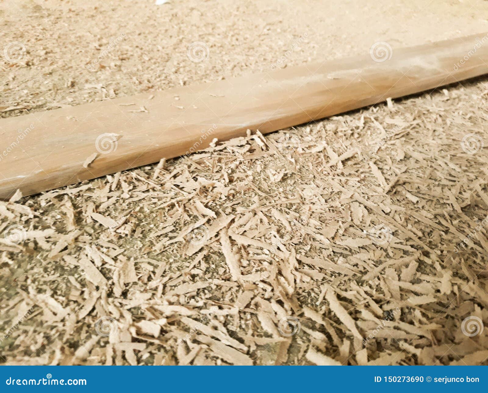 Wood Sawdust Texture Background On Floor Stock Photo Image Of