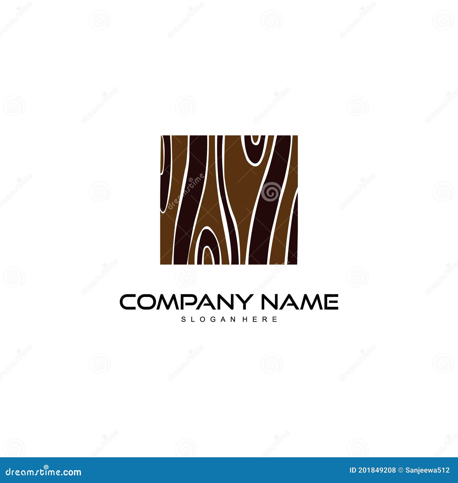 Wood Shape Logo Design Vector Stock Vector Illustration of branding