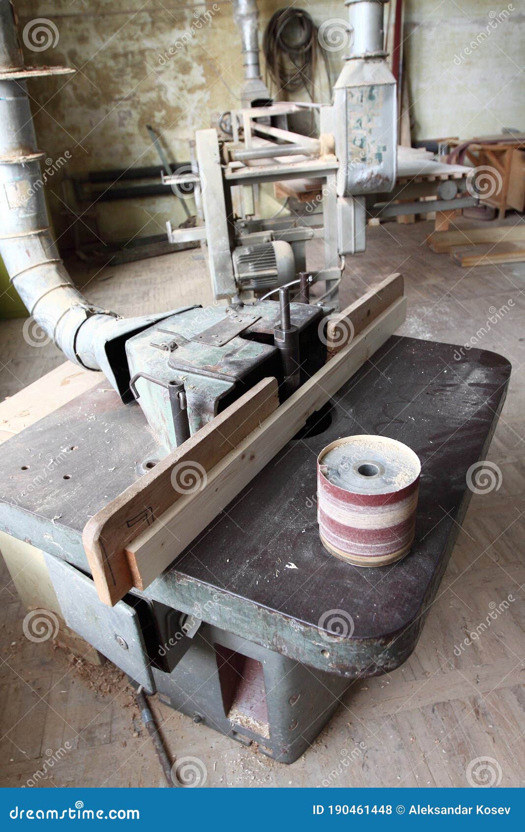 Wood shaper machine stock photo. Image of cutting, artisan - 190461448