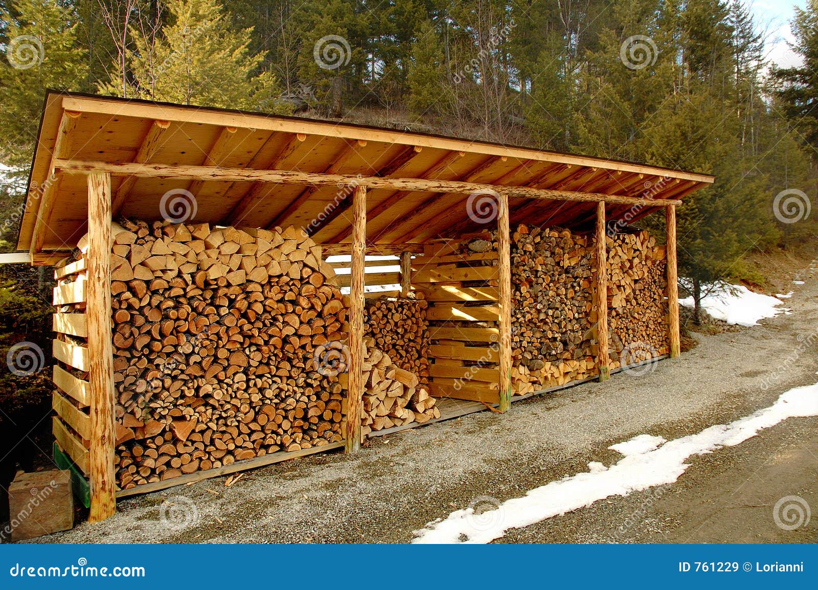 Wood shed outdoors stock image. Image of wood, tree ...