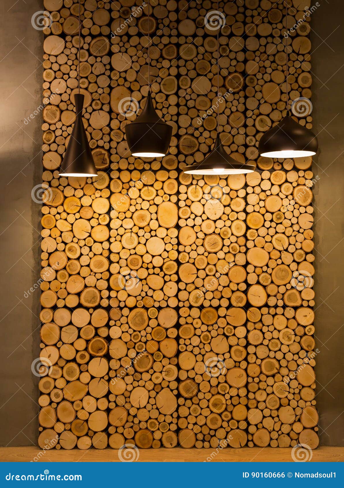 Wood Slice Decoration Wall Panels Stock Photo Image Of Slice