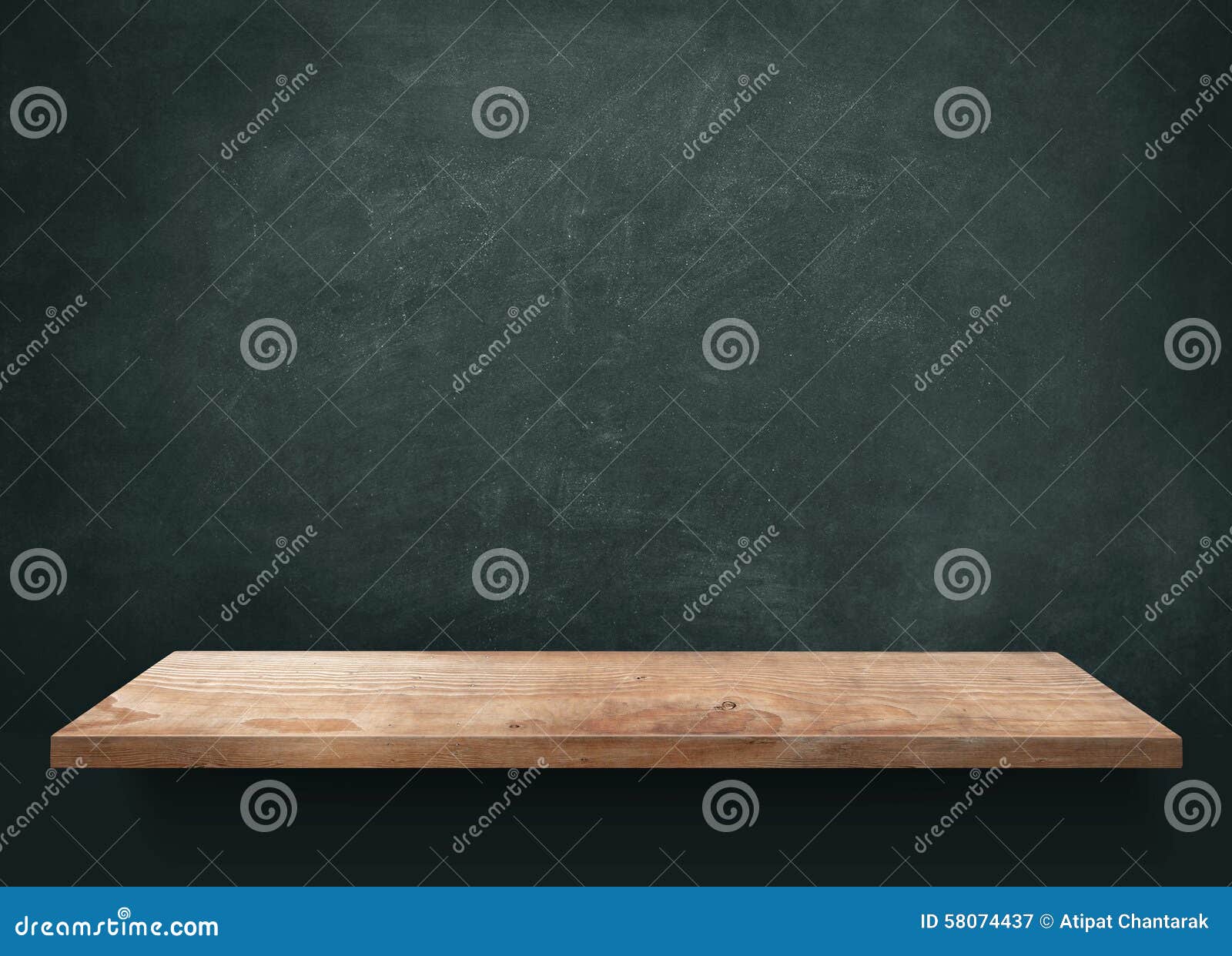 Wood Table with Blackboard Background Stock Image Image of dark