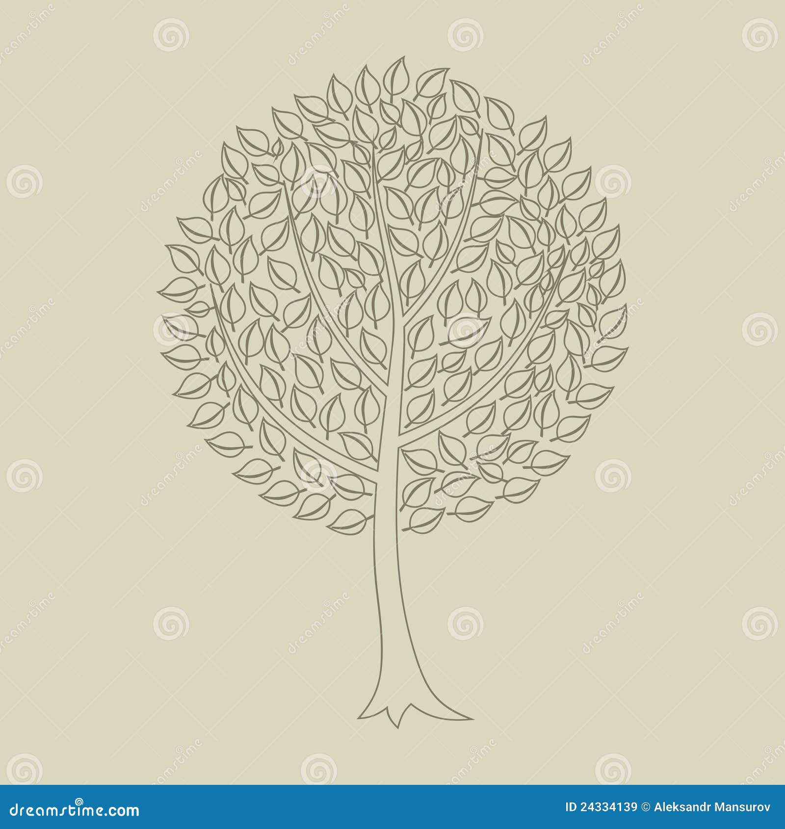 Wood tree7 stock vector. Illustration of cartoon, beautiful - 24334139