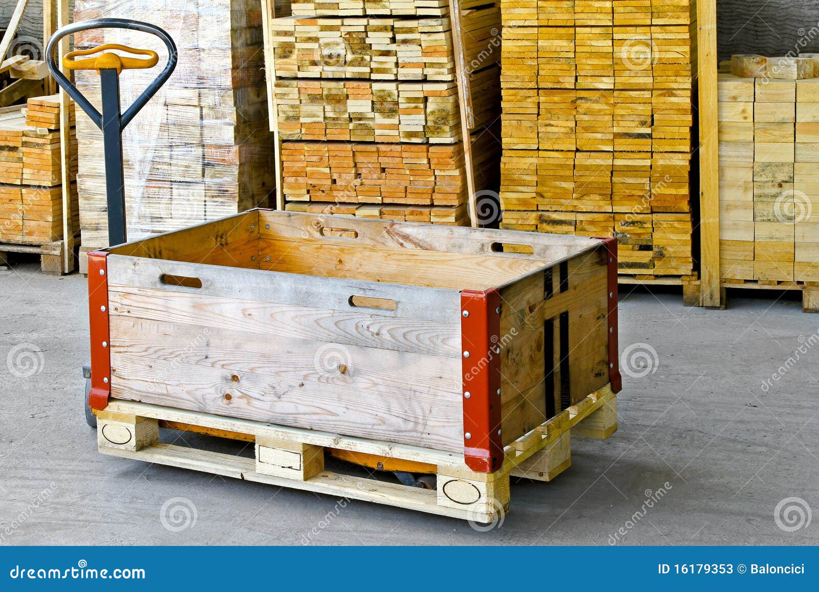 Wood warehouse stock image. Image of pallet, manual, logistic 16179353
