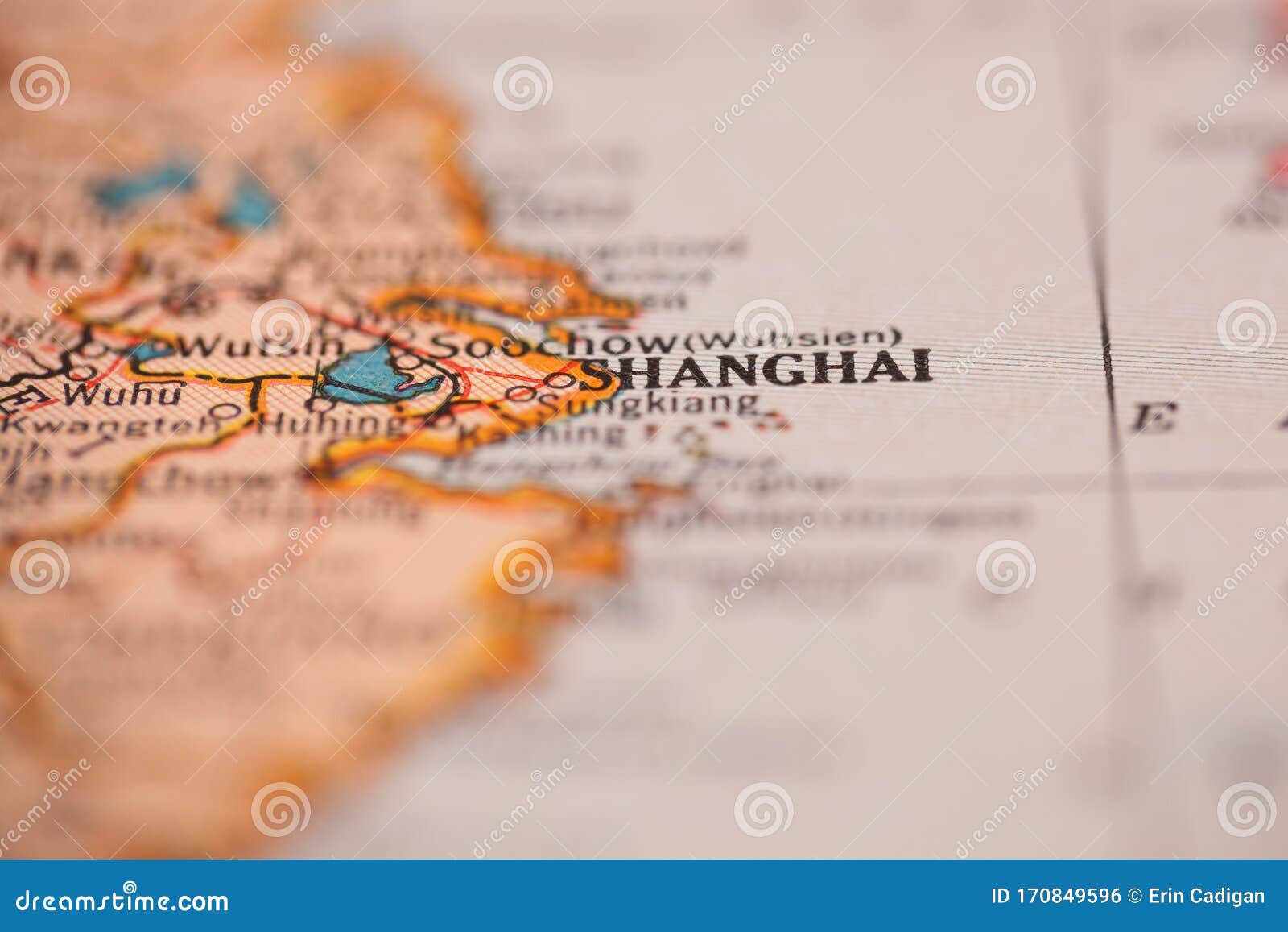 Shanghai Map in World Atlas Stock Photo - Image of world, horizontal 