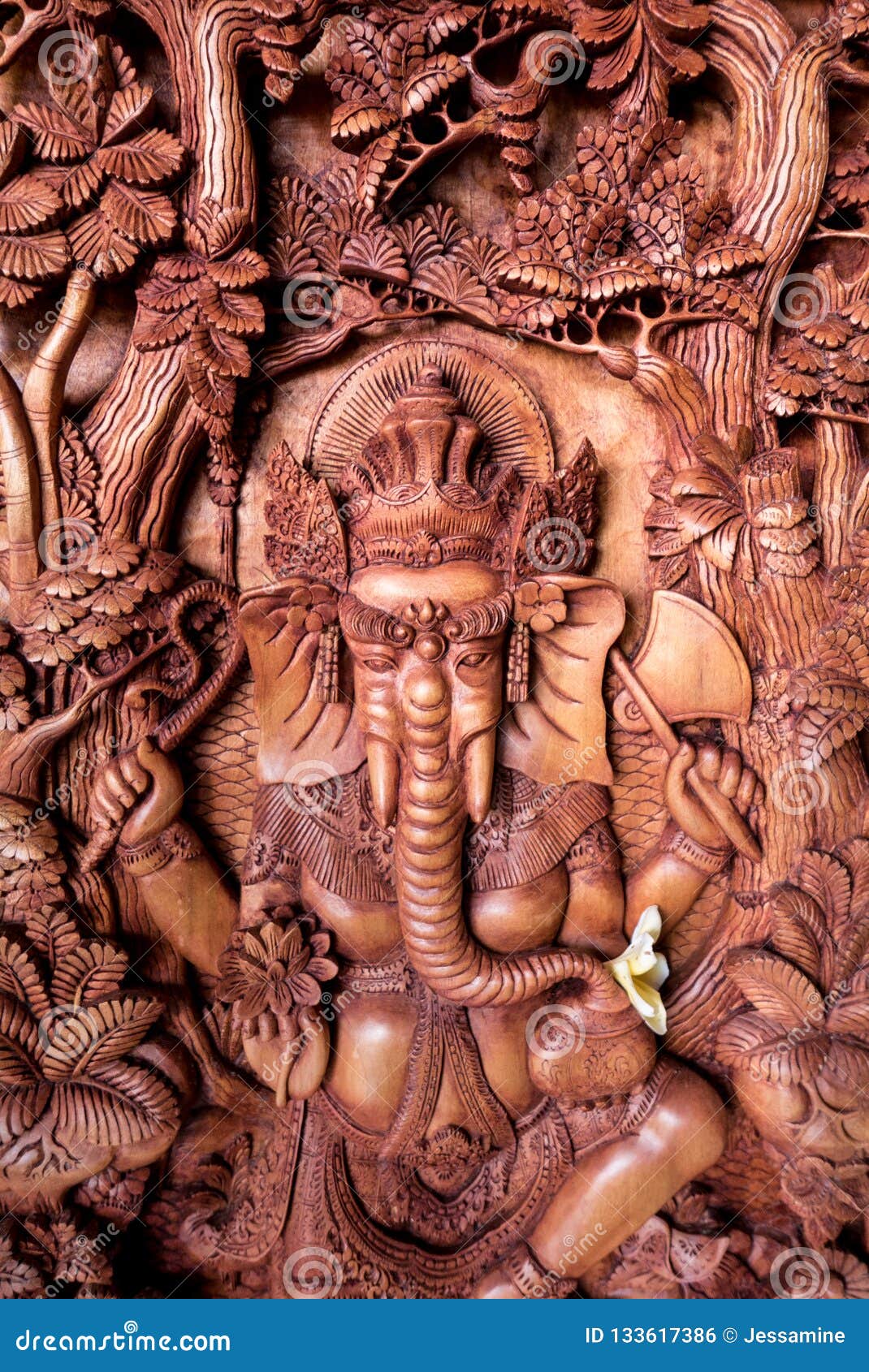 Woodcarving Detail in Mas Village in Ubud, Bali Editorial Photo - Image