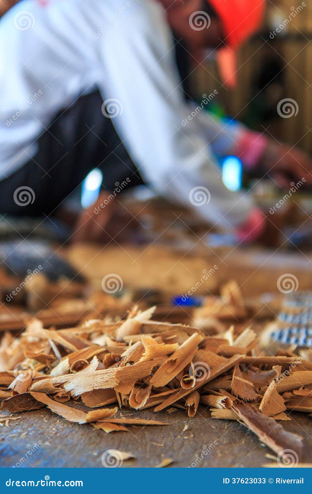 Woodcraftsman is Carving Wood Stock Image Image of culture, hand