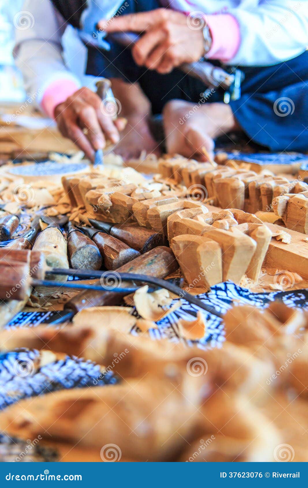 Woodcraftsman is Carving Wood Stock Photo Image of creation, business 37623076