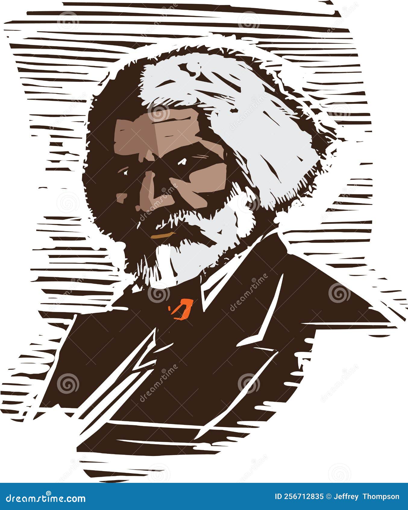 woodcut style frederick douglass