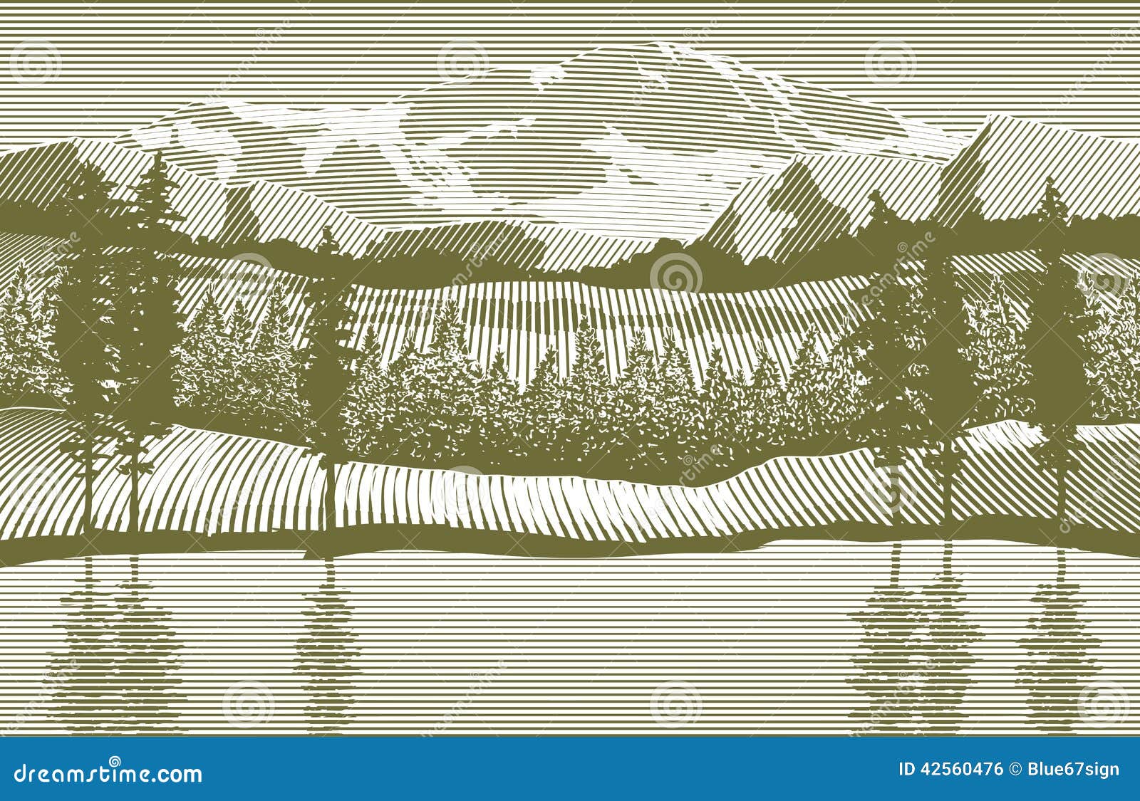 woodcut wilderness