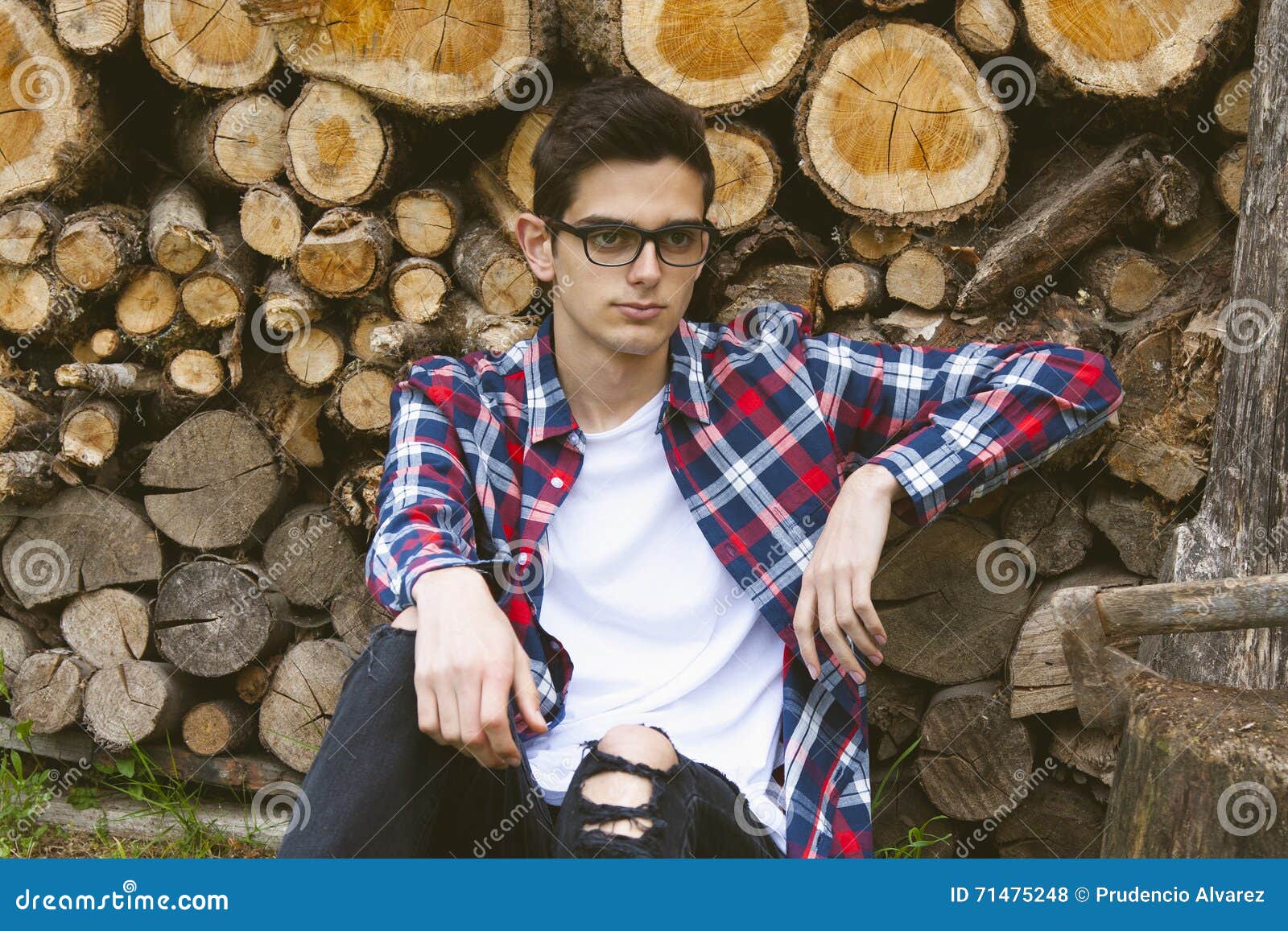 Woodcutter stock photo. Image of cutter, caucasian, hipster 71475248