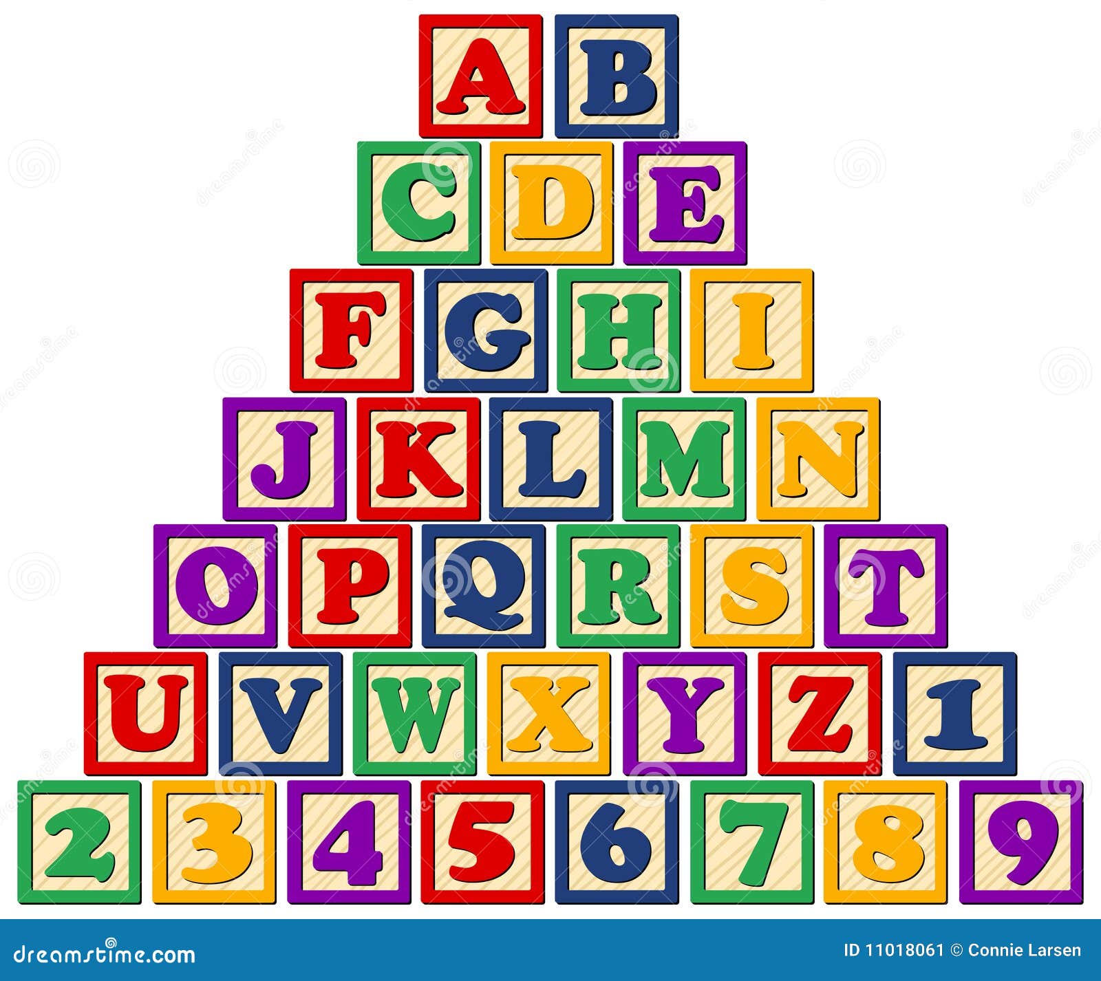 wooden alphabet blocks/eps