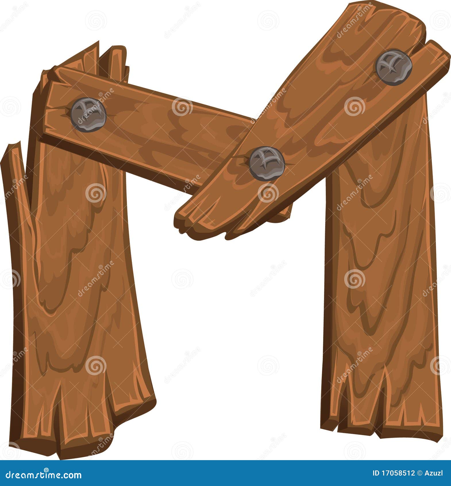 Wooden Alphabet Letter M On White Background Stock Photography