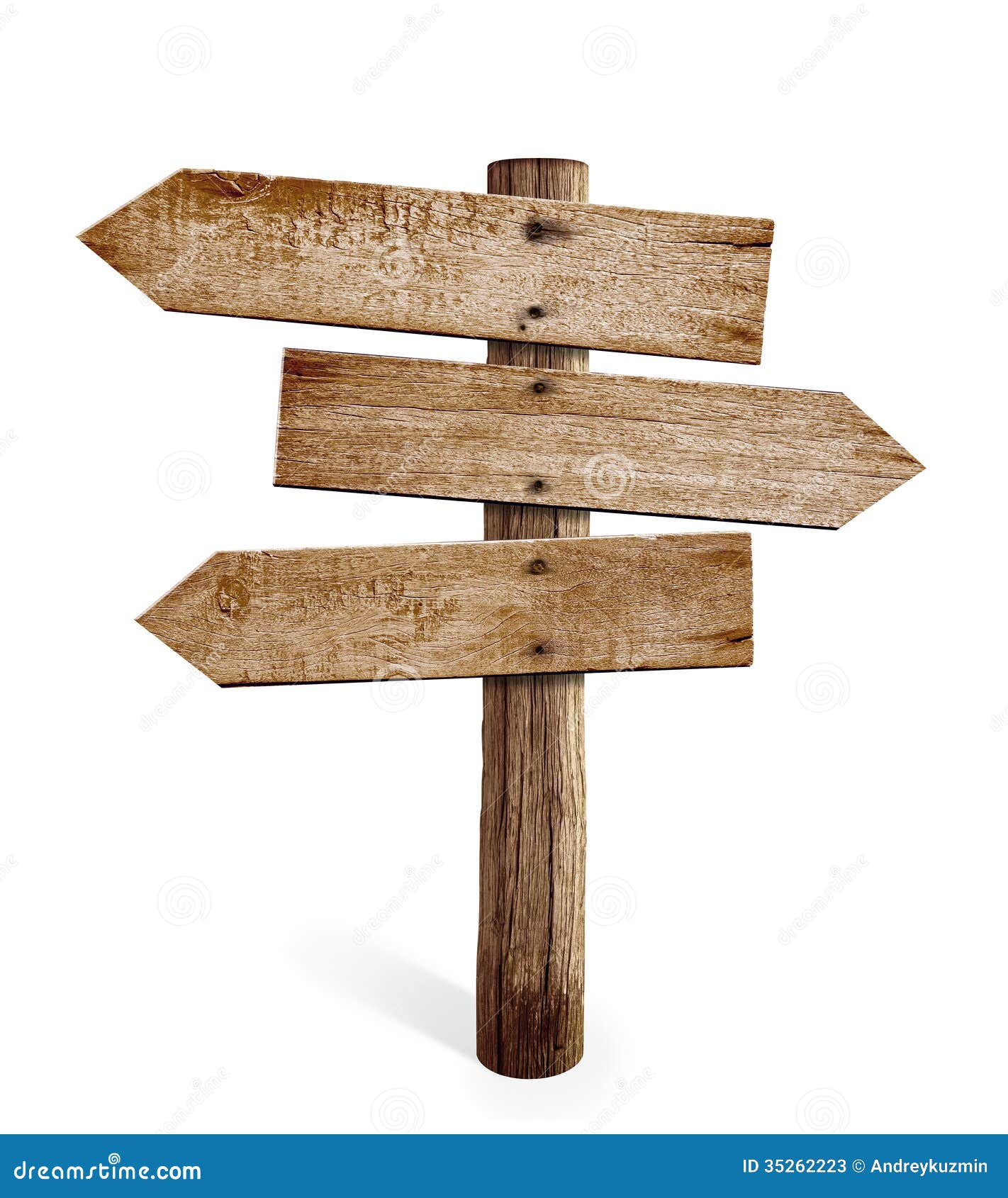 wooden arrow sign post or road signpost 