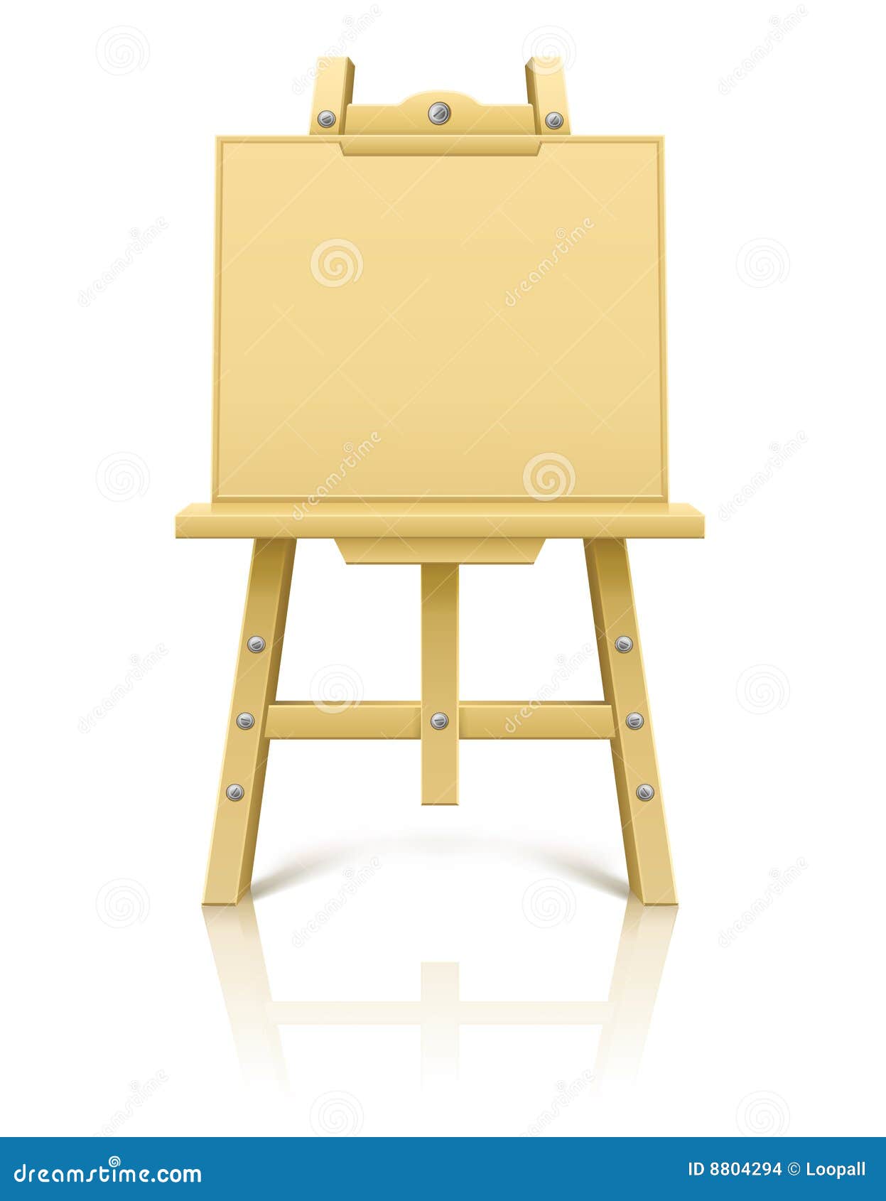 Wooden Art Easel Tool for Drawing Stock Illustration Illustration of