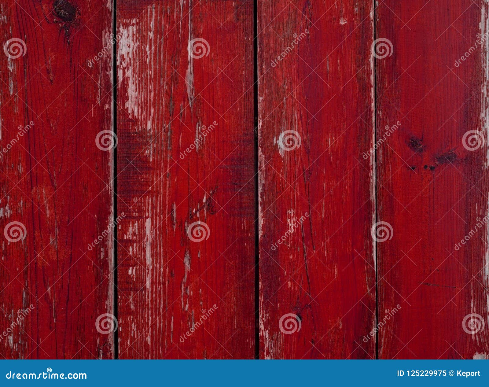 old weathered red wooden planks