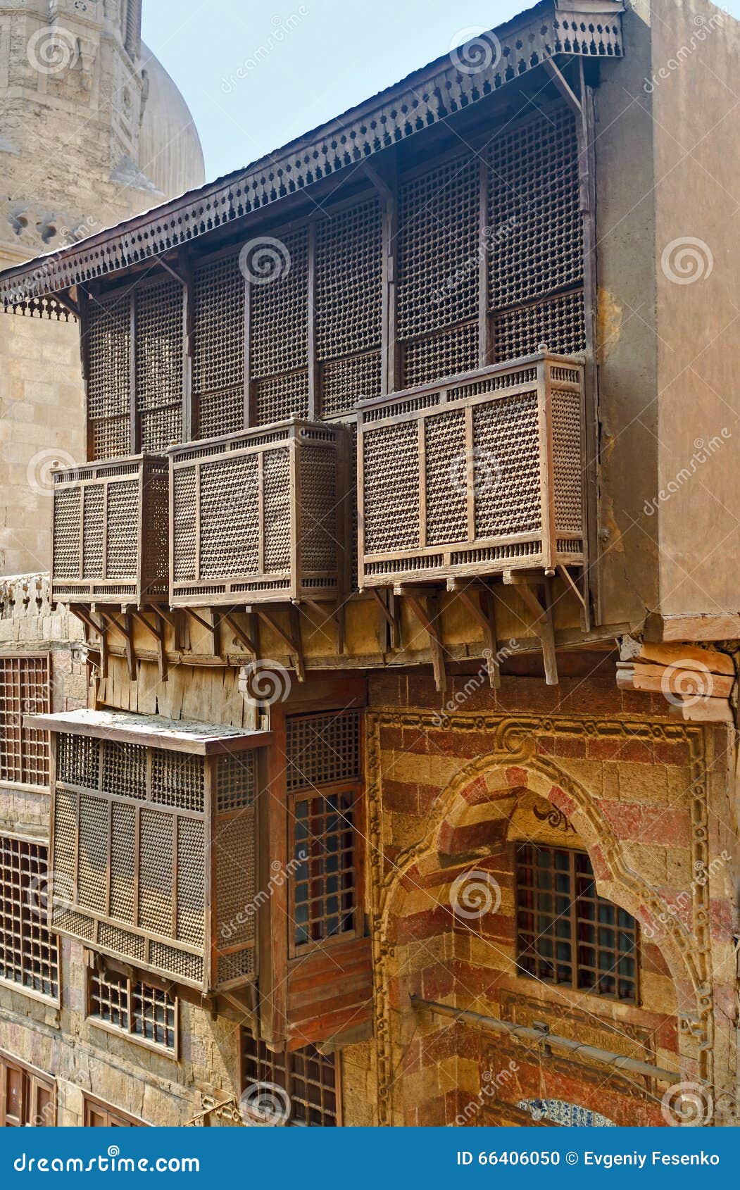 the wooden balcony