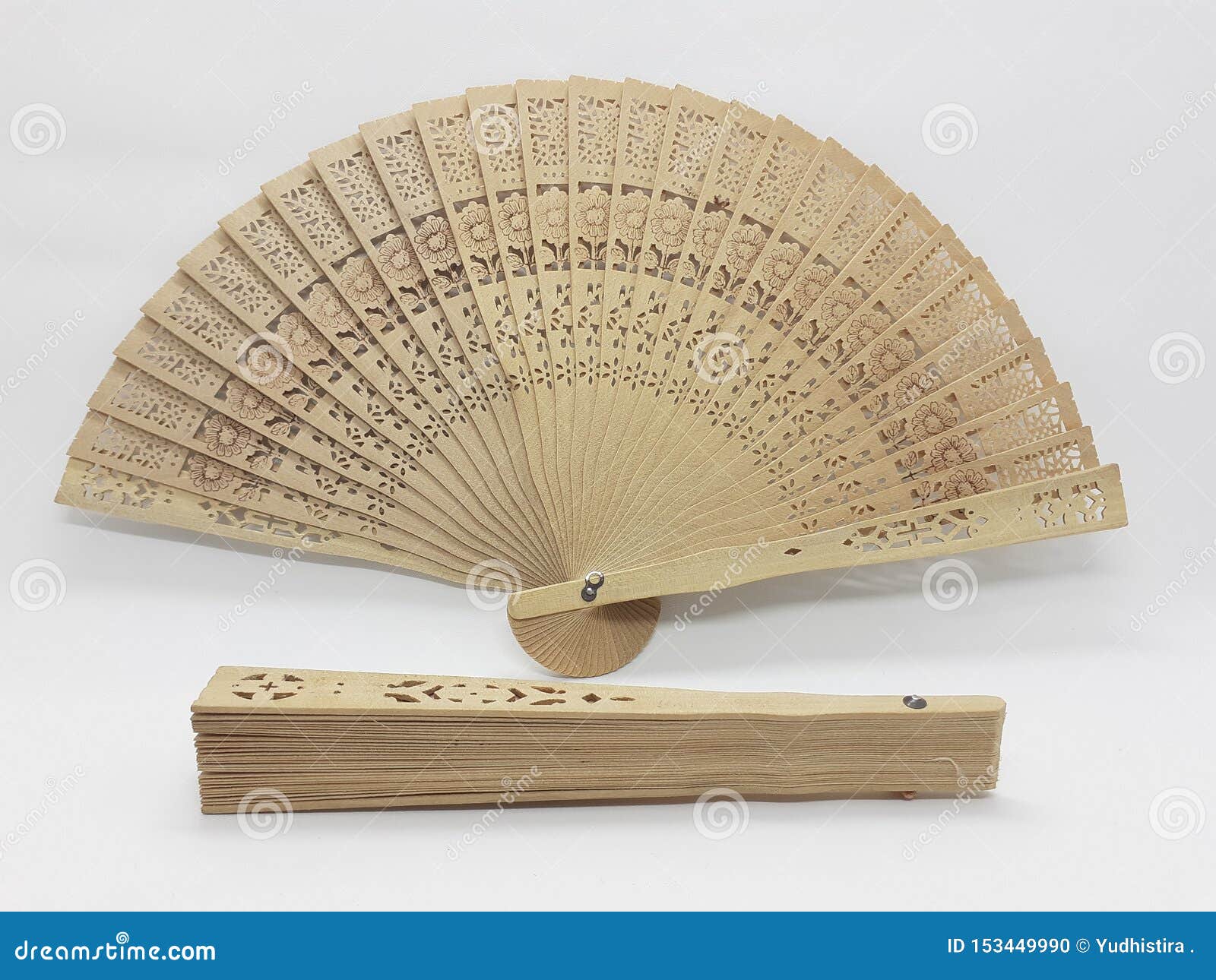 Amajiji Chinese /Japanese Vintage Retro Style Bamboo Wood Silk Folding Hand F... 