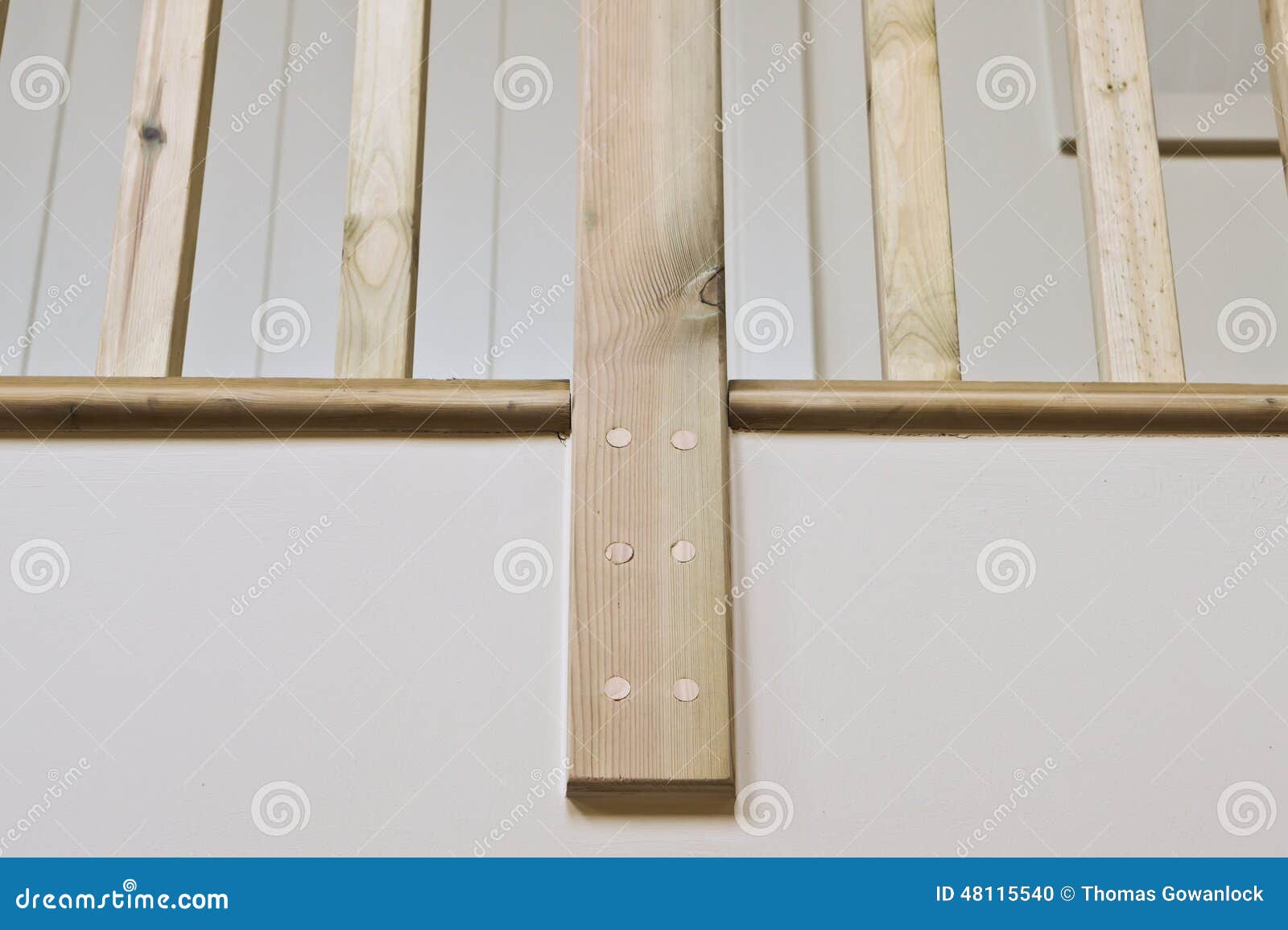 wooden bannister