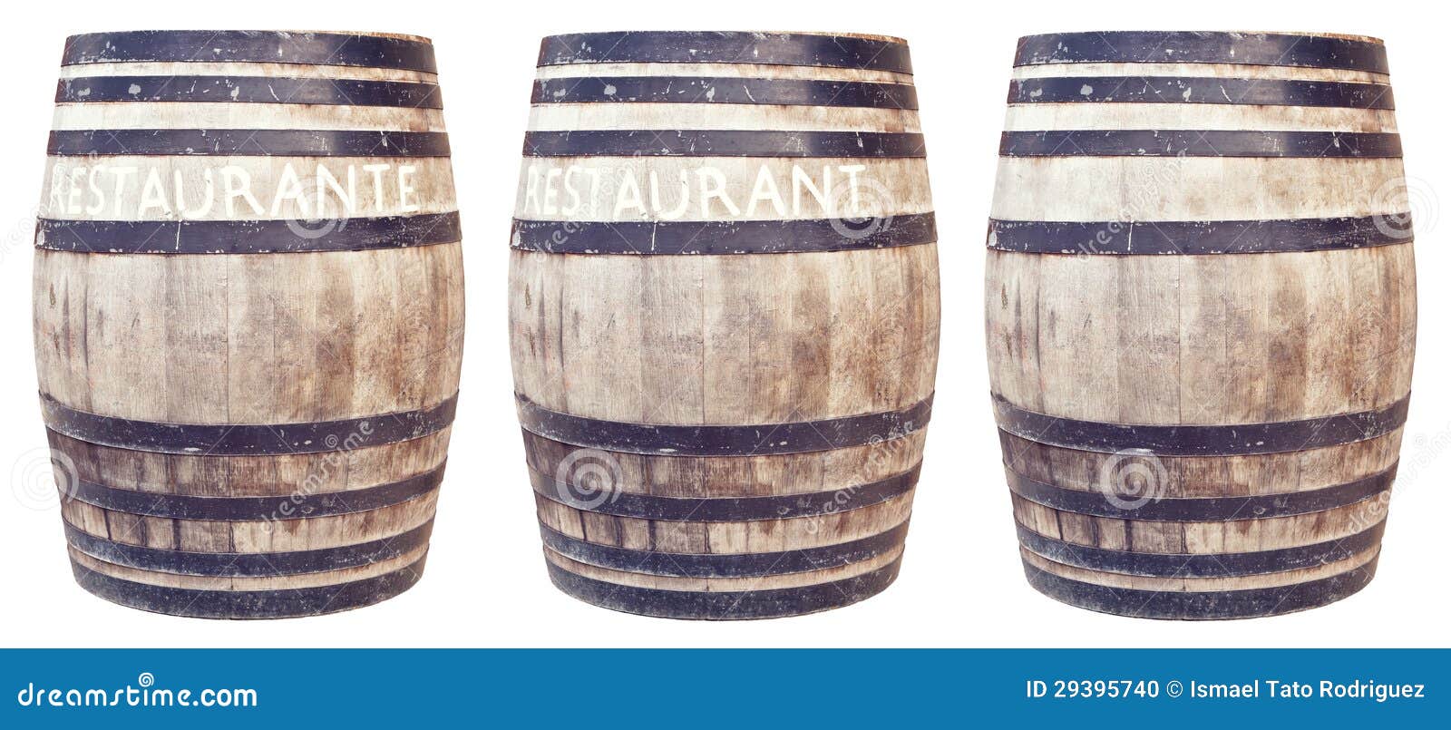 wooden barrels