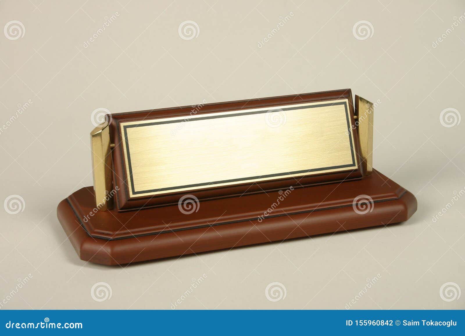 Wooden Base For Writing Name And Title Stock Photo Image Of