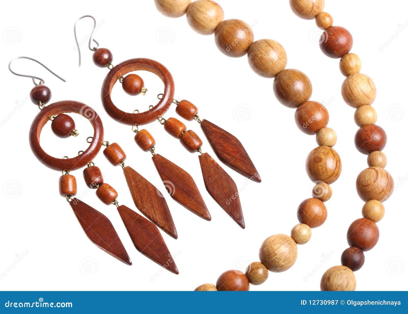 Red Wooden Beads As Stylish Red Embossed Background With Wood Texture