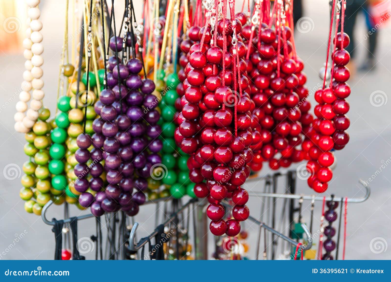 Wooden beads stock image. Image of display, multi, folk 36395621
