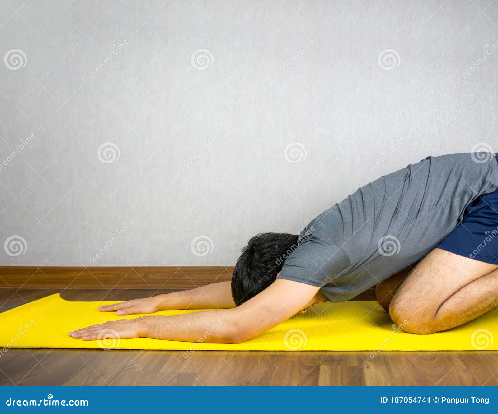 Man Child Pose Yoga
