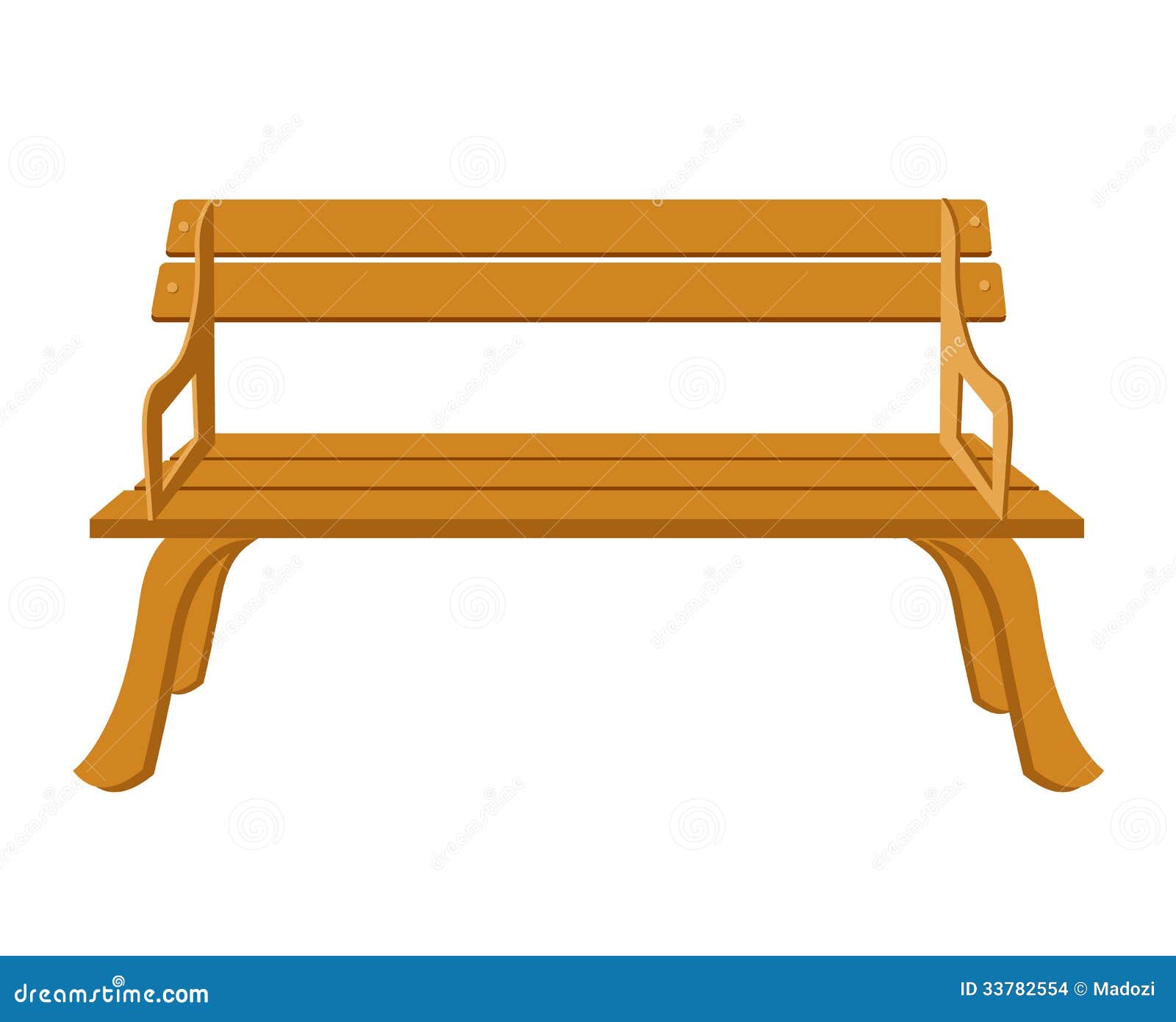 Wooden Bench Isolated Illustration Stock Images - Image 