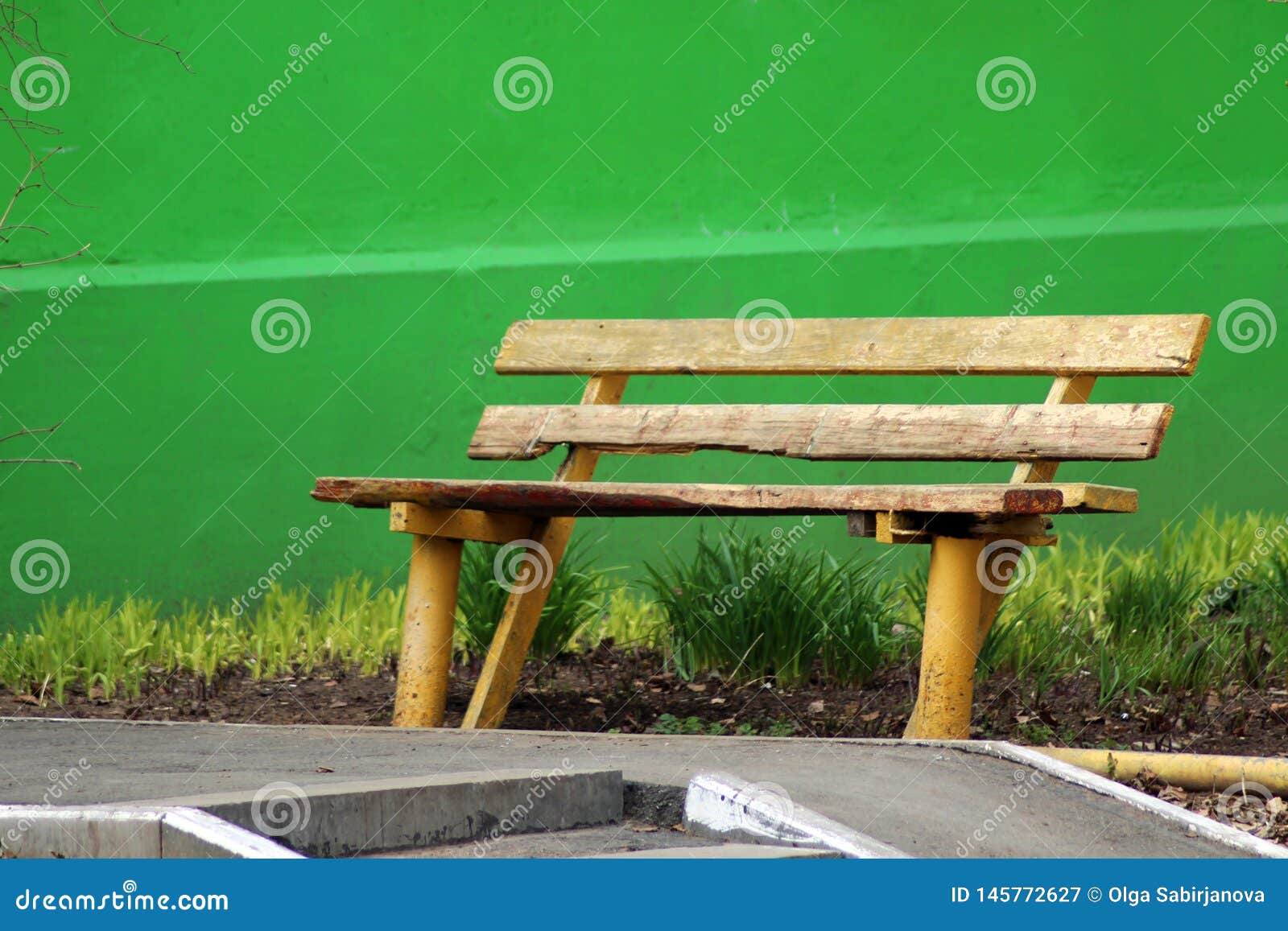 Wooden Bench in the park stock image. Image of exterior - 145772627