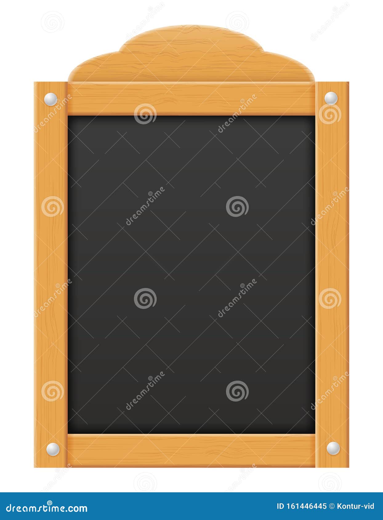 Wooden Black Menu Board Blank Template for Design Vector Illustration ...
