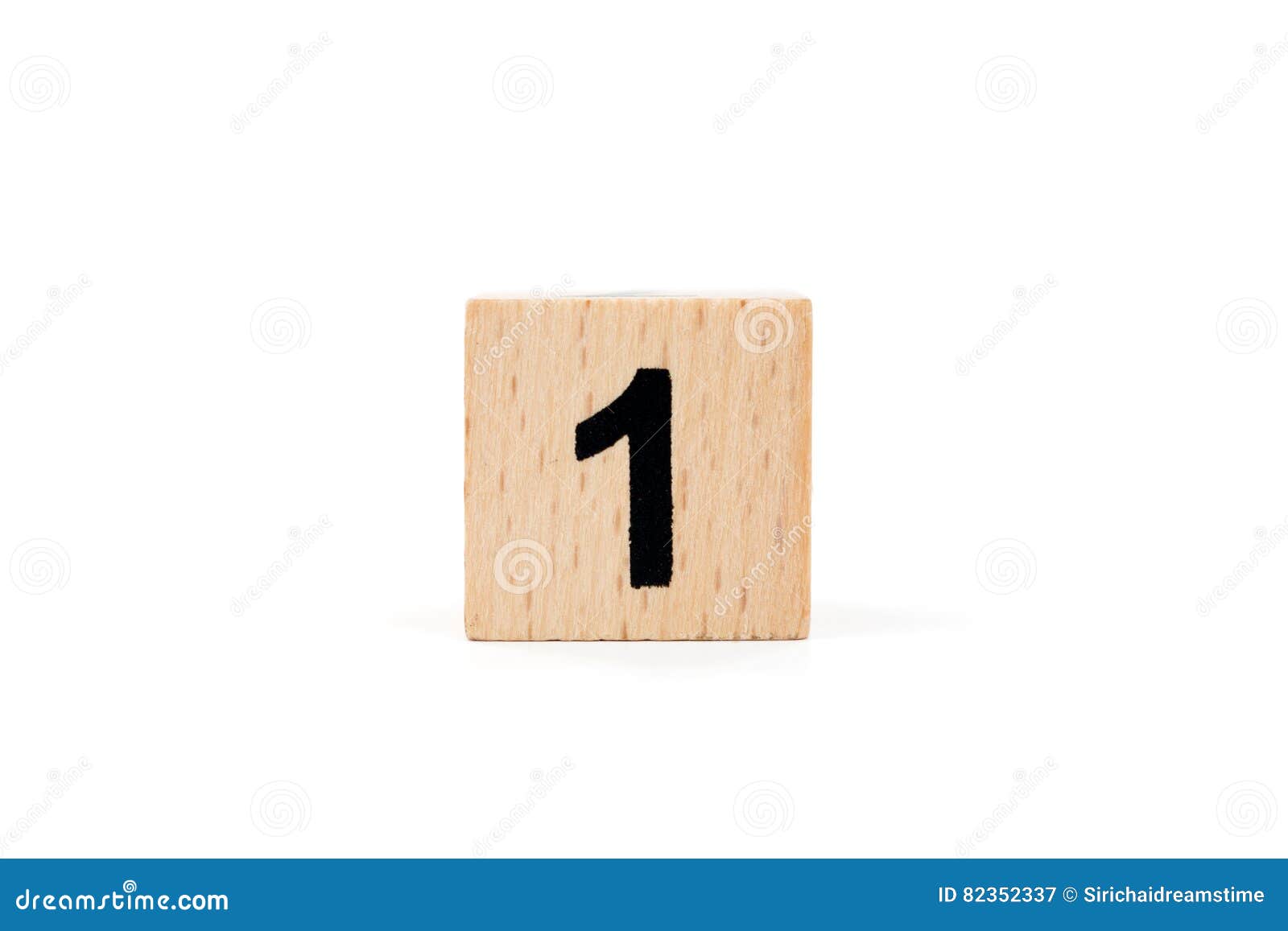 wooden block number one stock image image of font spell 82352337