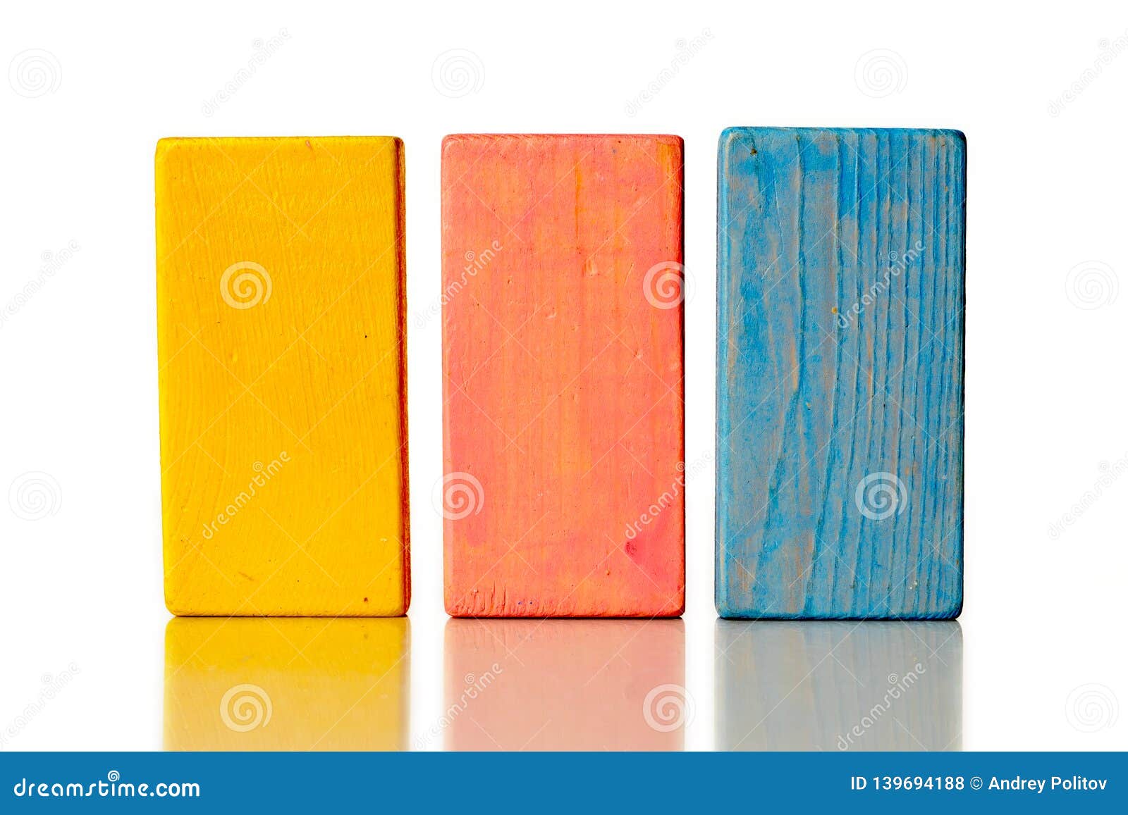 Wooden Blocks Isolated on White Background Stock Photo - Image of ...