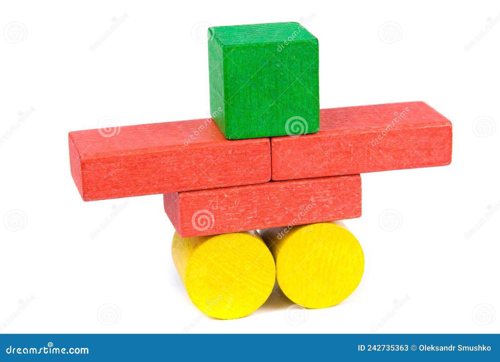 Wooden Blocks Isolated on White Background Stock Image - Image of white ...