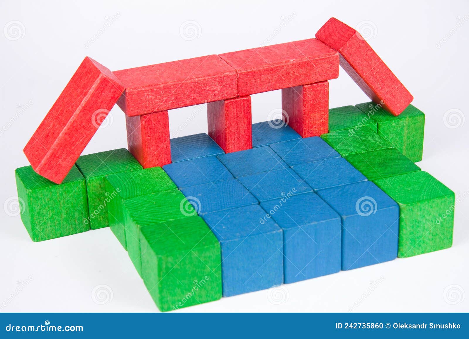 Wooden Blocks Isolated on White Background Stock Photo - Image of wood ...