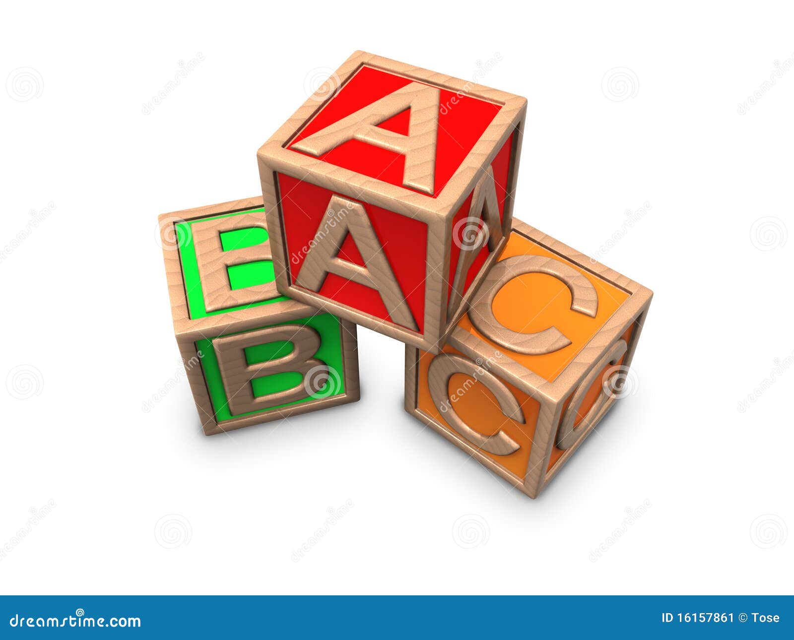 Wooden Blocks With Letters A B C Stock Image - Image: 16157861