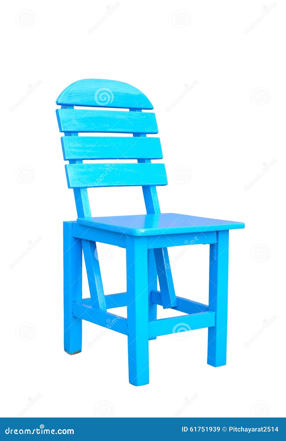 Wooden Blue Chair stock image. Image of wood, hand, blue 61751939