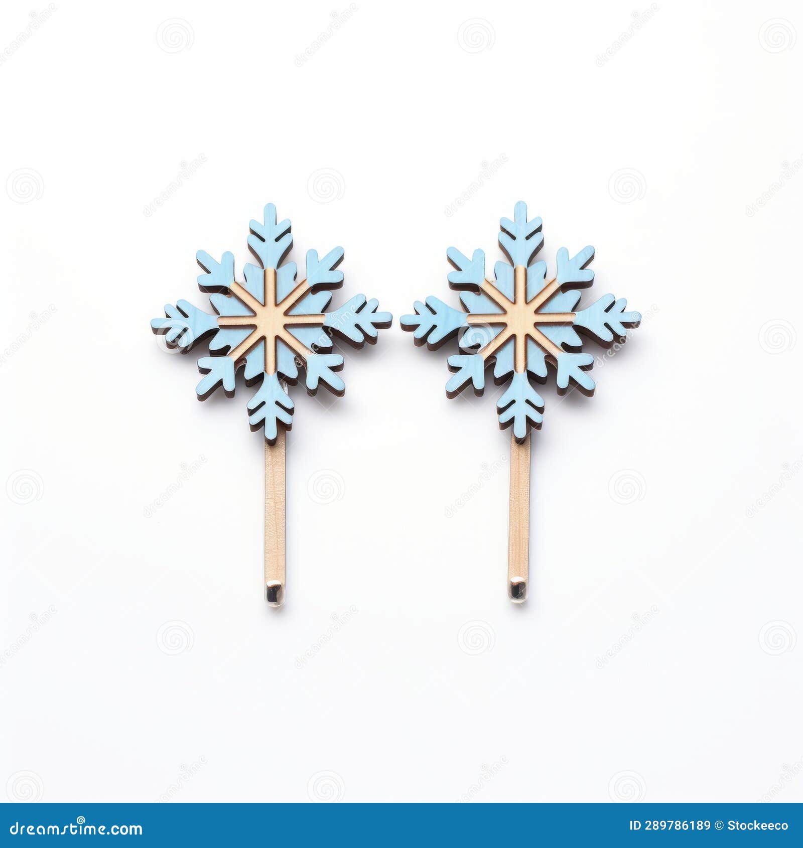 wooden blue snowflake hairpins: dansaekhwa style religious ism