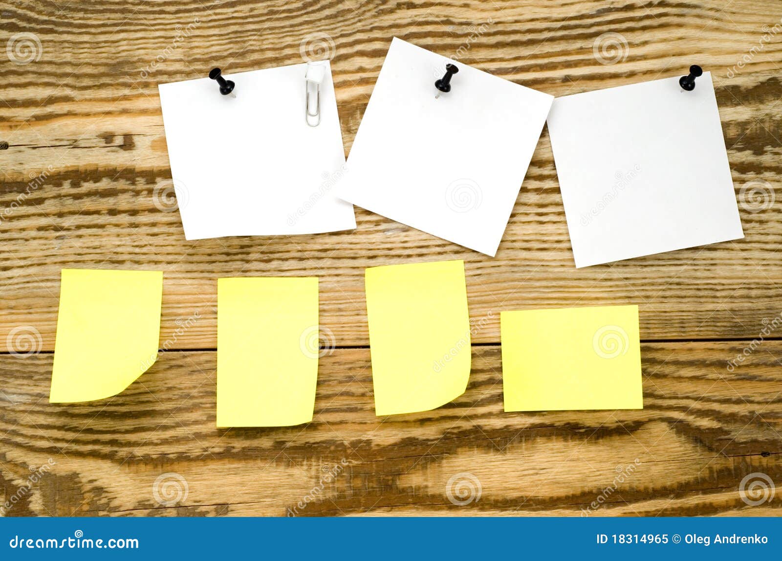 Wooden Board With Announcements Stock Image Image of board, list