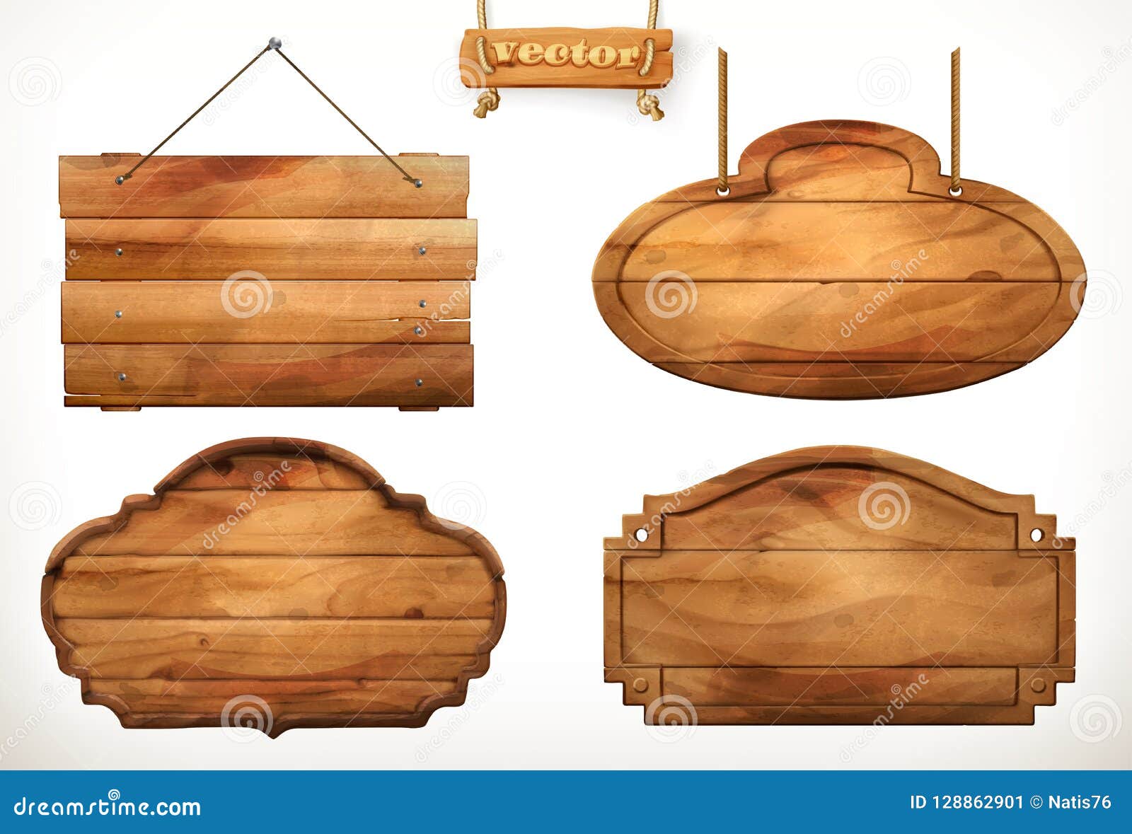 wooden board, old wood  set