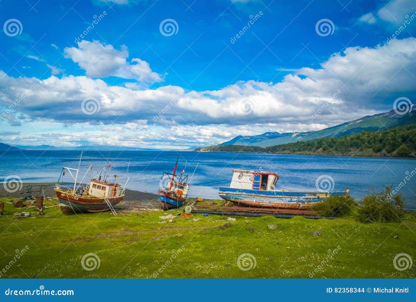wooden boats on coast